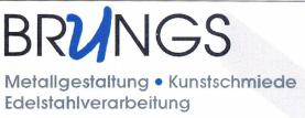 Brungs Logo, Edelstahlverarbeitung, Niederkassel Kunstschmiede